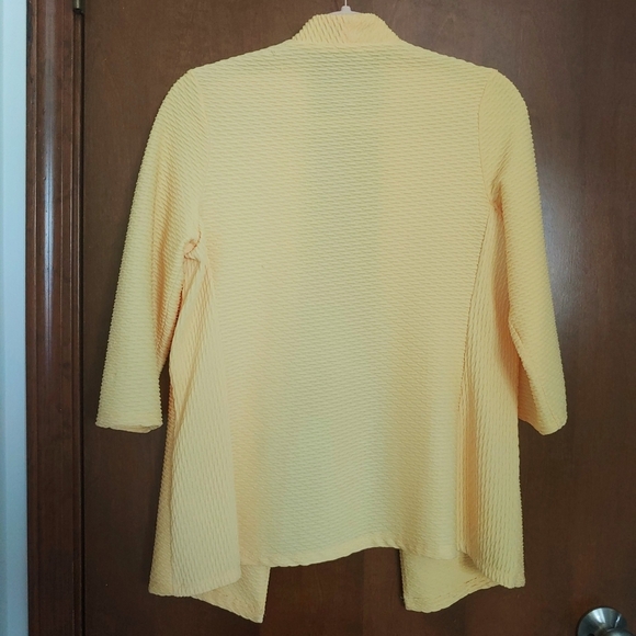 Laura Petites Yellow Cardigan Open Front Sweater - Picture 2 of 3